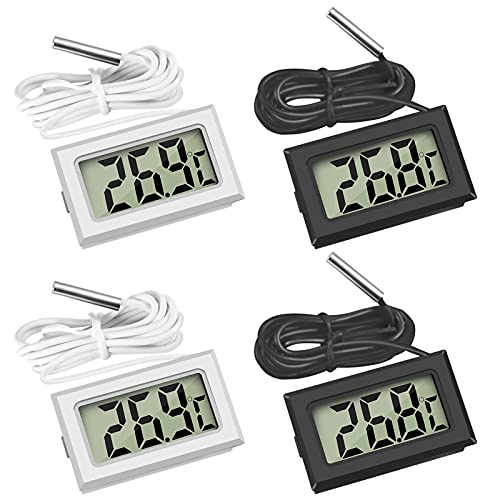 Thlevel LCD Digital Thermometer Temperatur Tester mit Externem Sensor Mini für Kühlschrank Gefrierschrank Aquarium von Thlevel