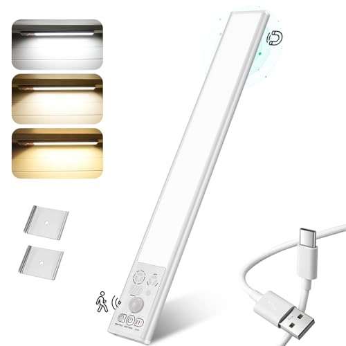 Thlevel Schrankbeleuchtung Led Lampe Unterbauleuchte Küche Beleuchtung Licht Lichtleiste Kabellos Leiste mit Bewegungsmelder 1 Stück von Thlevel