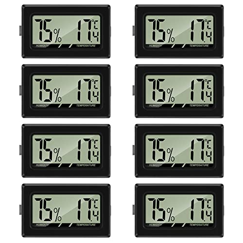 Thlevel Thermometer Hygrometer Mini Digitales Innen Thermo-Hygrometer Luftfeuchtigkeit Meter luftfeuchtigkeitsmesser für Büro Babyzimmer Wohnzimmer 8 Stücke von Thlevel