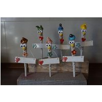 Blumenstecker Kräuterschild Herz Grüner Doppelzipfel von ThoLiKo