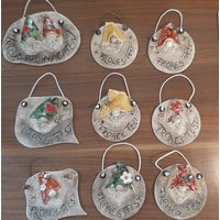 Frohe Weihnacht-Wichtel , Keramik, Ton, Handgemacht von ThoLiKo