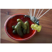 Snackschale Mausi in Rot, Rund, Keramik, Ton, Handgemacht von ThoLiKo