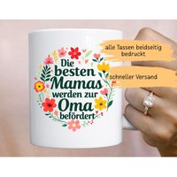 Geschenk Für Mama Becher Schwangerschaftsverkündung Kaffeetasse Omi 2025 Kaffeebecher Du Wirst Oma Verkündung Schwangerschaft von ThomaTwins