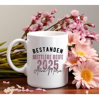 Personalisierter Kaffeebecher Realschulabschluss 2025 Mit Name Mittlere Reife Geschenk Schulabschluss Tasse Realschule Becher von ThomaTwins