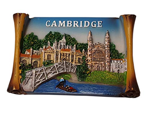 Cambridge Scroll Kühlschrankmagnet – Britische Universität Stadt, Souvenir für Touristen, die Flusskamera, botanische Gärten, Wasserkocher-Hof, Königskapelle genießen. von Thomas Benacci