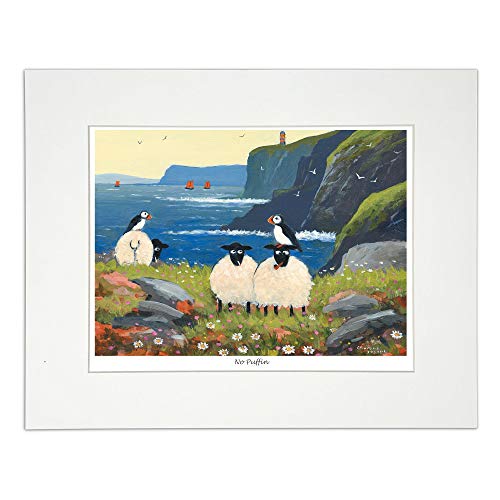 Thomas Joseph Kunstdruck "No Puffin", Schafkunst von Thomas Joseph