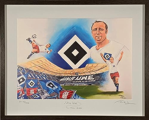 Thomas Kubitz Fine Art HSV Legende - `Uns Uwe`, Premium-Edition, Kunstdruck gerahmt Thomas Kubitz Fine Art HSV Legende - `Uns Uwe`, Premium-Edition, Kunstdruck gerahmt von Thomas Kubitz Fine Art