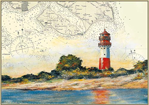 Tischset Flensburger Förde mit Leuchtturm Falshöft von Thomas Kubitz Fine Art