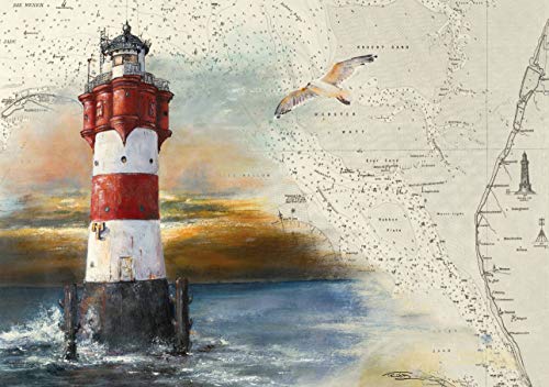 Thomas Kubitz Fine Art Tischset Leuchtturm Roter Sand von Thomas Kubitz Fine Art