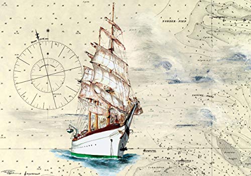 Thomas Kubitz Fine Art Tischset Segelschulschiff Gorch Fock von Thomas Kubitz Fine Art