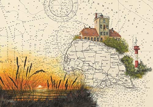 Tischset Leuchtturm Marienleuchte Fehmarn von Thomas Kubitz Fine Art