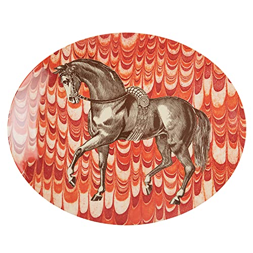 Thomas Paul Melamine TP194 EQUUS OVAL PLATTER Serviertablett, Melamin, Mehrfarbig von Thomas Paul Melamine