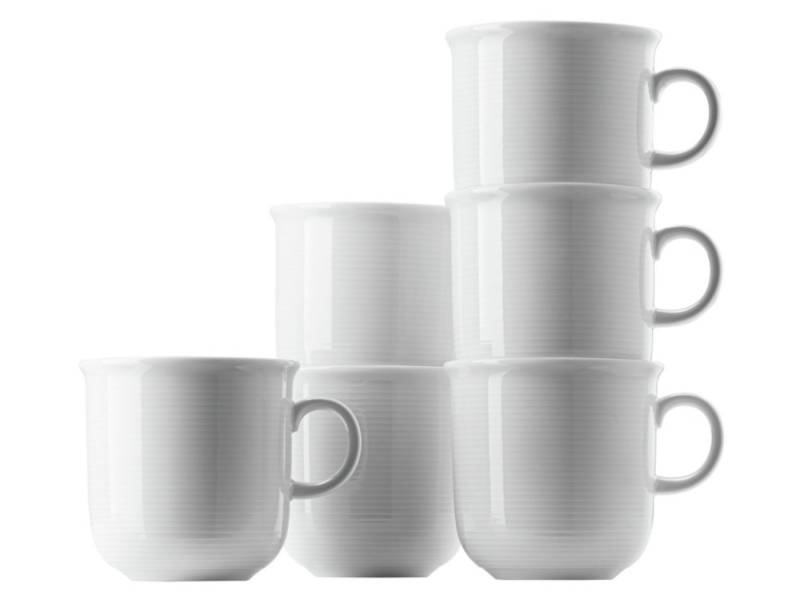 Thomas Porzellan Geschirr-Set Trend weiss Becher mit Henkel groß 0,36 l Set6, Porzellan von Thomas Porzellan
