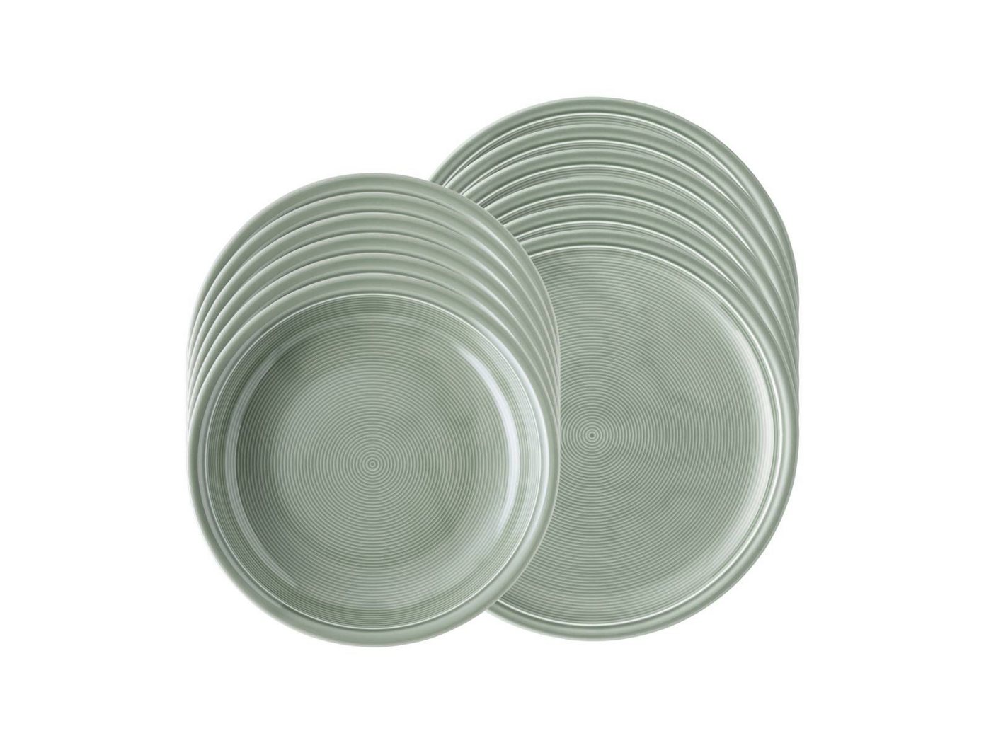 Thomas Porzellan Geschirr-Set Trend Colour Moss Green Tafelset 12tlg von Thomas Porzellan