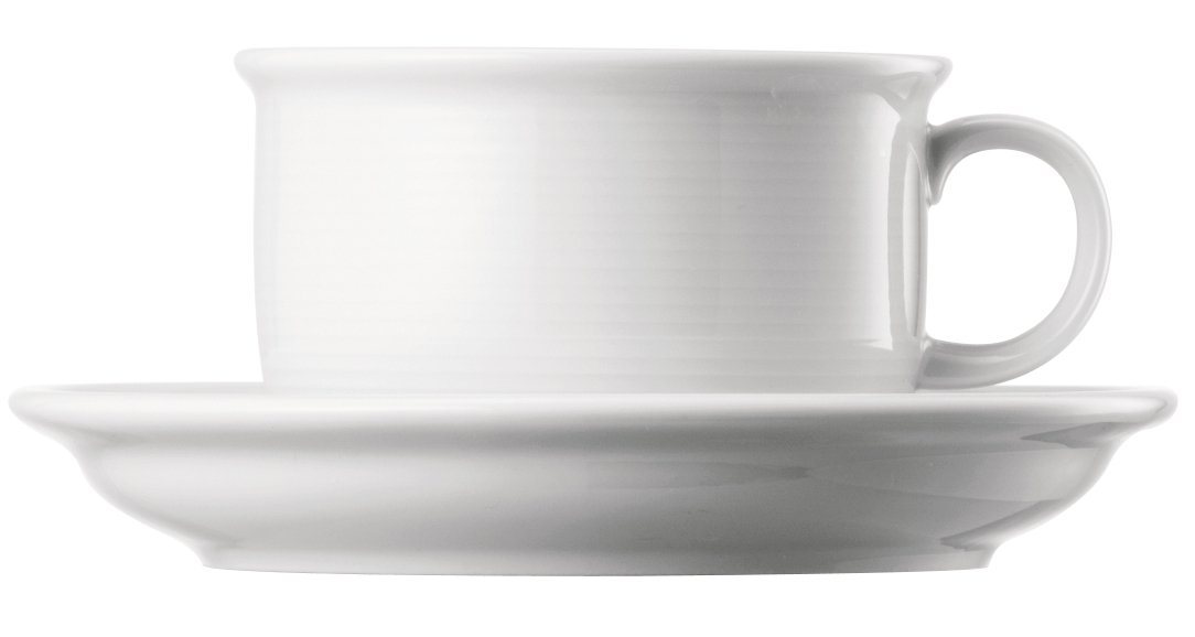 Thomas Porzellan Latte-Macchiato-Glas Trend Weiss Frühstückstasse 2tlg., Porzellan von Thomas Porzellan