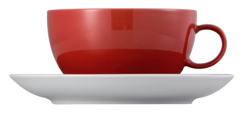 Thomas Porzellan Tasse Sunny Day New Red Cappuccinotasse 2tlg., Porzellan von Thomas Porzellan