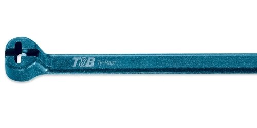 Ty-Rap TY525M-NDT Kabelbinder, 22,7 kg, 17,8 cm, hellblau, Nylon 6,6 Compound, detektierbarer Kabelbinder mit Edelstahlverriegelung (100 Stück) von Thomas & Betts