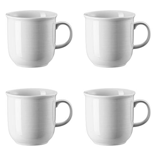 4 x Porzellan Becher mit Henkel groß - Trend Weiß - Thomas - 11400-800001-15571 - von Thomas