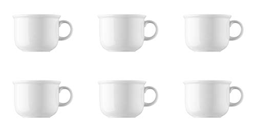 Thomas 6 x Kaffee-Obertasse - Trend Weiß 11400-800001-14742 Porzellan Geschirr - - von Thomas