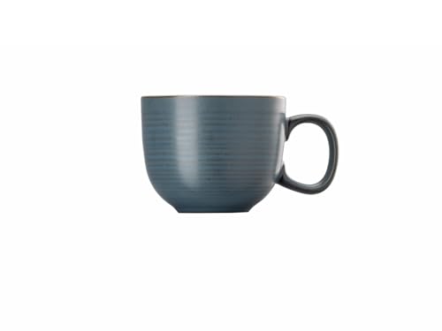 Thomas Nature Ocean Cappuccino-Obertasse - Cappuccino Tasse aus Steinzeug, Kaffeetasse, Zylindrisch, Kaffeebecher für Spülmaschine und Mikrowelle, Höhe 7,2 cm, 270 ml, dunkelblau von Thomas