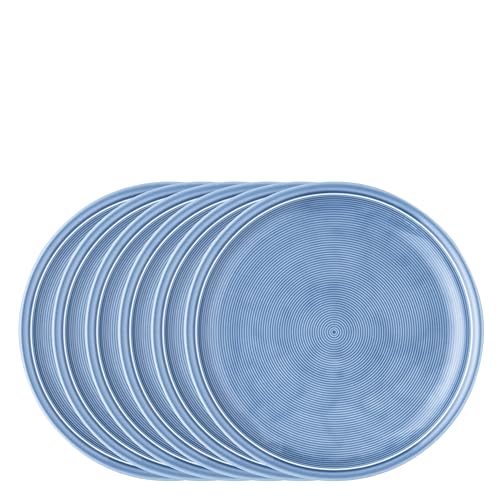 Thomas Trend Colour Arctic Blue Speiseteller 28 cm Set — Modernes Teller Set aus feinstem Porzellan für 6 Personen - spülmaschinenfest und mikrowellengeeignet - Made in Germany von Thomas