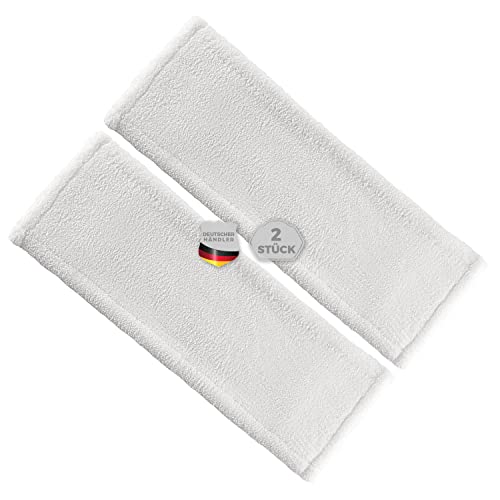 Thometzki Mikrofaser Wischmop 40 cm White Ersatz für Mop Klapphalter Wischmoppbezug, für Versiegelung Reinigung von Bodenbeläge wie Laminat Dielen, Fliesen Feudel, Bodenwischer Ersatzbezug (2) von Thometzki