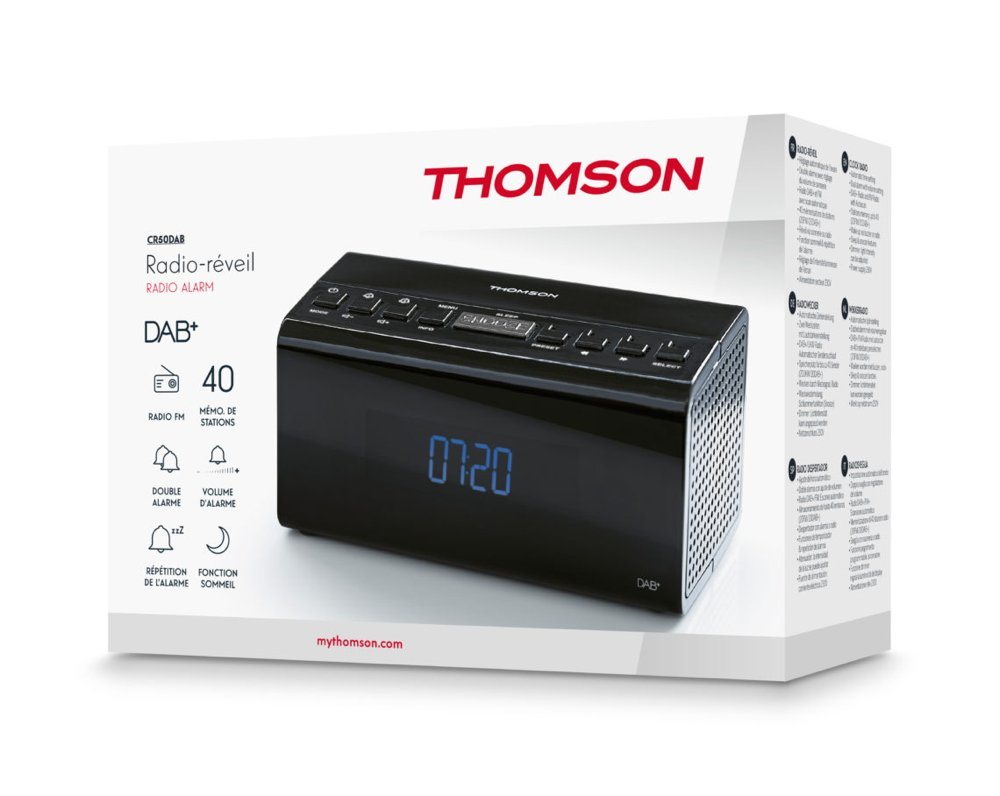 Thomson Radiowecker Radiowecker CR50DAB DAB+ Radio Projektor schwarz TH380187 von Thomson