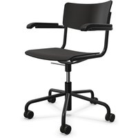 Drehstuhl S43FDR schwarz gebeizt von Thonet