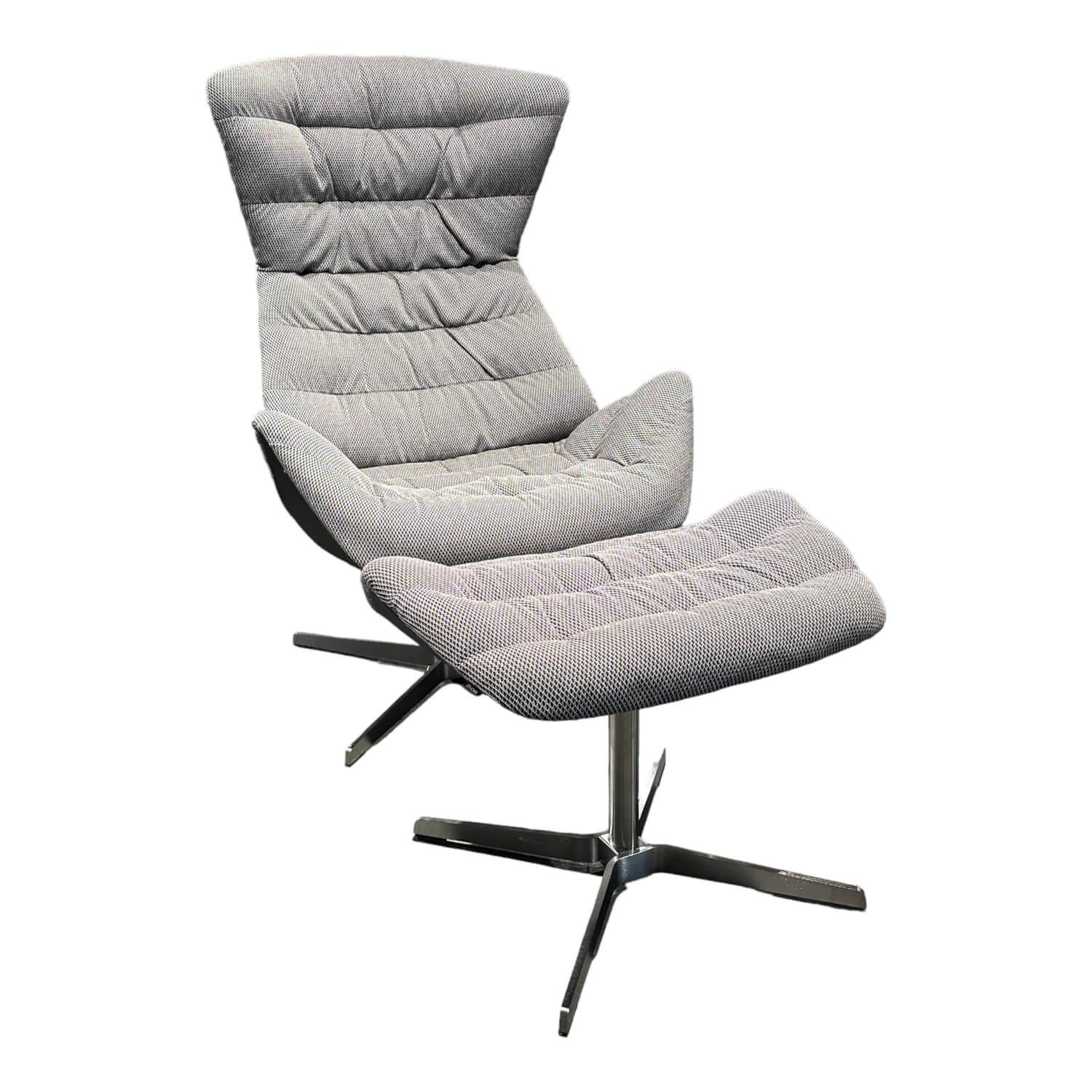 Sessel 808 Bezug Innen Stoff Soul 151 Pepper Grau Außen Nappaleder Nero Anthrazi... von Thonet