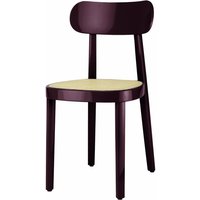 Thonet - 118 Stuhl, Rohrgeflecht mit Kunststoffstützgewebe / Buche dunkelbrau-violett hochglanz lackiert von Thonet