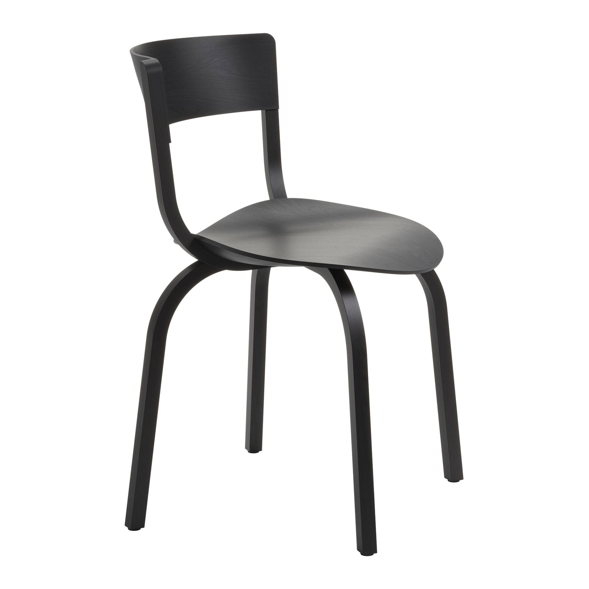 Thonet - 404 F Armlehntuhl - schwarz TP 29/gebeizt/BxHxT 60x78x54cm von Thonet