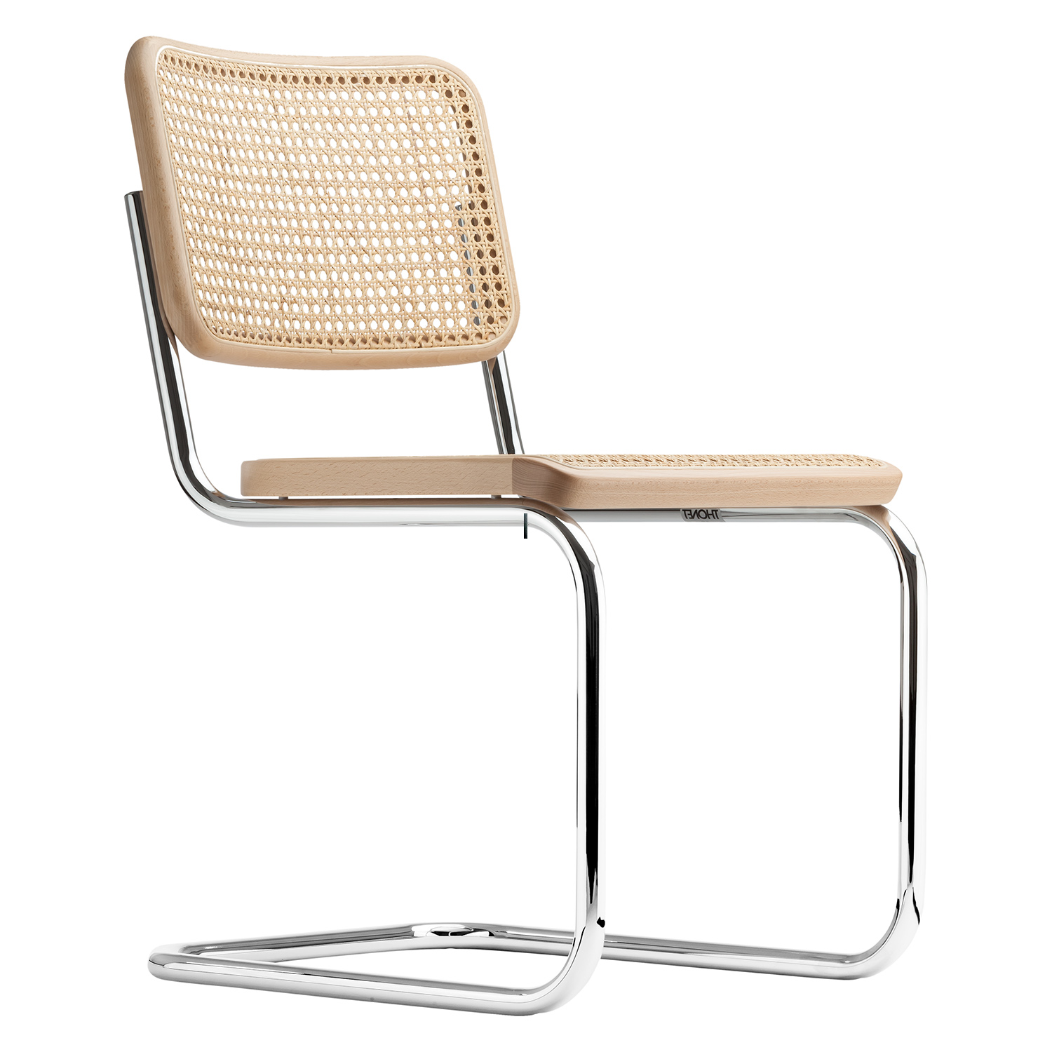 Thonet - S 32 V Freischwinger Stuhl mit Rohrgeflecht - buche natur TP 17/Rohrgeflecht mit Netzverstärkung/Holzteil Buche natur TP 17 gebeizt/Gestell.. von Thonet