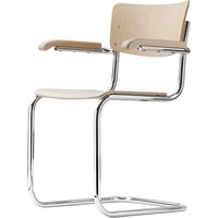 Thonet - S 43 F Stuhl, Chrom / Buche natur (TP 17) von Thonet