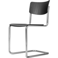 Thonet - S 43 ST Stuhl, Chrom / Buche schwarz gebeizt (TP 29) von Thonet