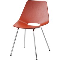 Thonet - S 661 Stuhl, Chrom / Buche rostrot von Thonet