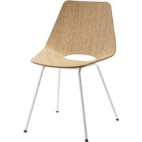 Thonet - S 661 Stuhl, Stahl weiß / Eiche von Thonet