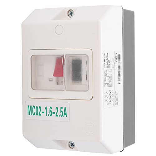 Thonlai MC02-1.6-2.5A Circuit Breaker Motor Schutzschalter Wassersicher IP55 220 V/380 V 50/60 Hz für Asynchronen Motorüberlastungs-Kurzschlussschutz mit ABS-Material von Thonlai