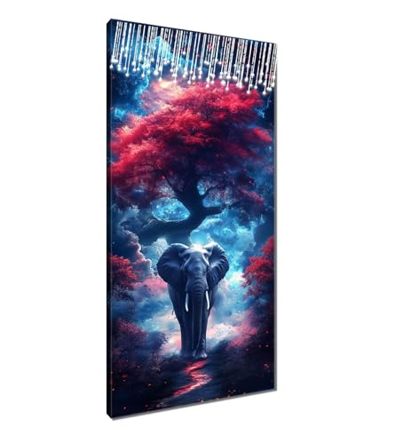 Diamond Painting XXL 40x80 cm, 5D Diamant Painting Bilder Baum Diamant Malerei Cross Stitch Stickerei Bastelset Erwachsene, DIY Elefant Diamond-Painting Erwachsene mit Zubehör für Wanddeko T3-1289 Diamond Painting XXL 40x80 cm, 5D Diamant Painting Bilder Baum Diamant Malerei Cross Stitch Stickerei Bastelset Erwachsene, DIY Elefant Diamond-Painting Erwachsene mit Zubehör für Wanddeko T3-1289 von Thooaixy