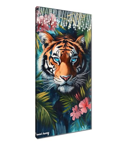 Diamond Painting XXL 60x120 cm, 5D Diamant Painting Bilder Tiger Diamant Malerei Cross Stitch Stickerei Bastelset Erwachsene, DIY Blume Diamond-Painting Erwachsene mit Zubehör für Wanddeko T3-1259 Diamond Painting XXL 60x120 cm, 5D Diamant Painting Bilder Tiger Diamant Malerei Cross Stitch Stickerei Bastelset Erwachsene, DIY Blume Diamond-Painting Erwachsene mit Zubehör für Wanddeko T3-1259 von Thooaixy