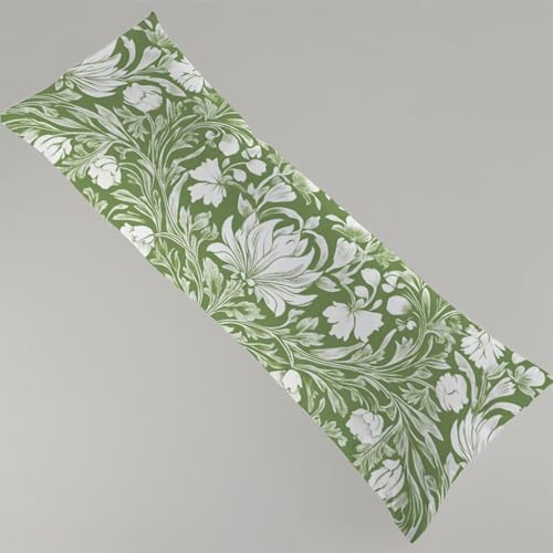 Kissenbezug 30x90 cm Einfach 1er Set Seitenschläferkissen Bezug 30 x 90 cm, Beidseitiger Druck Grün Muster Body Pillow Weiche Samt Side Sleeper Pillow Case mit Reißverschluss Langes Kissen Y4-148 Kissenbezug 30x90 cm Einfach 1er Set Seitenschläferkissen Bezug 30 x 90 cm, Beidseitiger Druck Grün Muster Body Pillow Weiche Samt Side Sleeper Pillow Case mit Reißverschluss Langes Kissen Y4-148 von Thooaixy