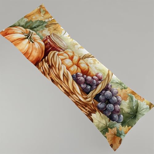 Kissenbezug 30x90 cm Herbst 1er Set Seitenschläferkissen Bezug 30 x 90 cm, Beidseitiger Druck Obst Muster Body Pillow Weiche Samt Side Sleeper Pillow Case mit Reißverschluss Langes Kissen Y4-135 Kissenbezug 30x90 cm Herbst 1er Set Seitenschläferkissen Bezug 30 x 90 cm, Beidseitiger Druck Obst Muster Body Pillow Weiche Samt Side Sleeper Pillow Case mit Reißverschluss Langes Kissen Y4-135 von Thooaixy