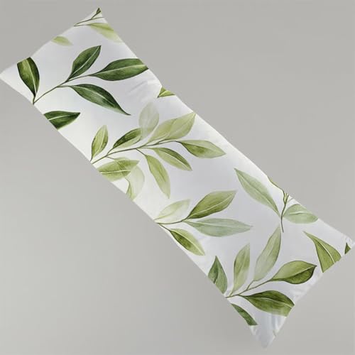 Kissenbezug 40x120 cm Grün 1er Set Seitenschläferkissen Bezug 40 x 120 cm, Beidseitiger Druck Blatt Muster Body Pillow Weiche Samt Side Sleeper Pillow Case mit Reißverschluss Langes Kissen Y4-147 Kissenbezug 40x120 cm Grün 1er Set Seitenschläferkissen Bezug 40 x 120 cm, Beidseitiger Druck Blatt Muster Body Pillow Weiche Samt Side Sleeper Pillow Case mit Reißverschluss Langes Kissen Y4-147 von Thooaixy
