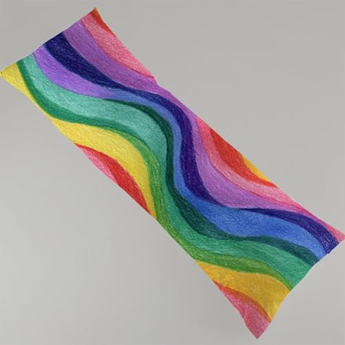 Kissenbezug 40x145 cm Streifen 1er Set Seitenschläferkissen Bezug 40 x 145 cm, Beidseitiger Druck Bunt Muster Body Pillow Weiche Samt Side Sleeper Pillow Case mit Reißverschluss Langes Kissen Y4-133 Kissenbezug 40x145 cm Streifen 1er Set Seitenschläferkissen Bezug 40 x 145 cm, Beidseitiger Druck Bunt Muster Body Pillow Weiche Samt Side Sleeper Pillow Case mit Reißverschluss Langes Kissen Y4-133 von Thooaixy