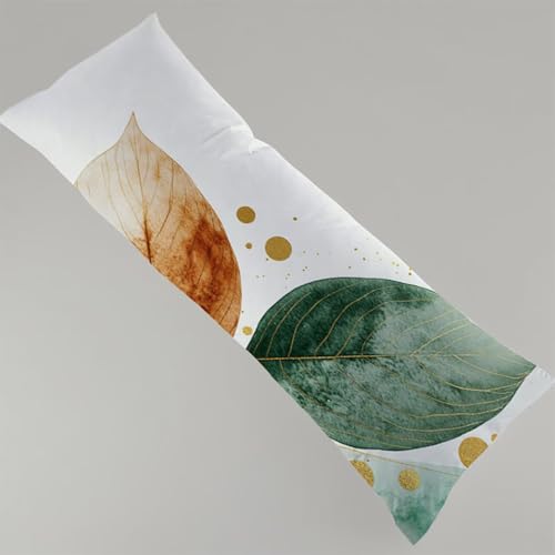 Kissenbezug 50x150 cm Weiß 1er Set Seitenschläferkissen Bezug 50 x 150 cm, Beidseitiger Druck Blatt Muster Body Pillow Weiche Samt Side Sleeper Pillow Case mit Reißverschluss Langes Kissen Y4-124 Kissenbezug 50x150 cm Weiß 1er Set Seitenschläferkissen Bezug 50 x 150 cm, Beidseitiger Druck Blatt Muster Body Pillow Weiche Samt Side Sleeper Pillow Case mit Reißverschluss Langes Kissen Y4-124 von Thooaixy