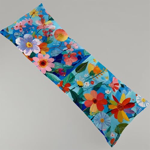 Kissenbezug 60x180 cm Blau 1er Set Seitenschläferkissen Bezug 60 x 180 cm, Beidseitiger Druck Aquarell Muster Body Pillow Weiche Samt Side Sleeper Pillow Case mit Reißverschluss Langes Kissen Y4-151 Kissenbezug 60x180 cm Blau 1er Set Seitenschläferkissen Bezug 60 x 180 cm, Beidseitiger Druck Aquarell Muster Body Pillow Weiche Samt Side Sleeper Pillow Case mit Reißverschluss Langes Kissen Y4-151 von Thooaixy