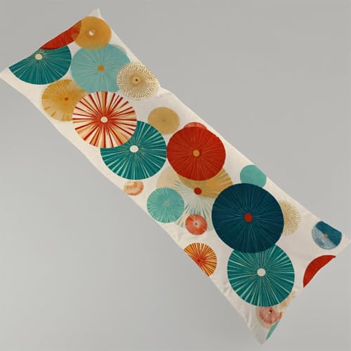 Kissenbezug 60x180 cm Bunt 1er Set Seitenschläferkissen Bezug 60 x 180 cm, Beidseitiger Druck Kreis Muster Body Pillow Weiche Samt Side Sleeper Pillow Case mit Reißverschluss Langes Kissen Y4-182 Kissenbezug 60x180 cm Bunt 1er Set Seitenschläferkissen Bezug 60 x 180 cm, Beidseitiger Druck Kreis Muster Body Pillow Weiche Samt Side Sleeper Pillow Case mit Reißverschluss Langes Kissen Y4-182 von Thooaixy