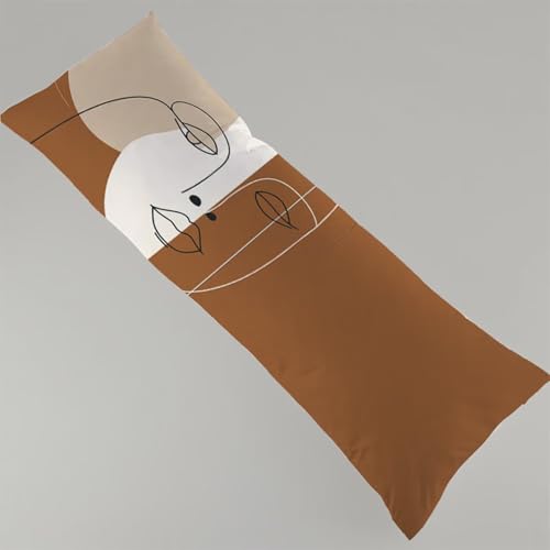 Seitenschläferkissen Bezug 120 x 40 cm Braun Kissenbezug Linie Schwangerschafts Kissen, Leinen Kopfkissenbezug Verdecktem Zip Lang Pillow Case Atmungsaktiv und Weich Seitenschläfer Body Pillow Y4-143 Seitenschläferkissen Bezug 120 x 40 cm Braun Kissenbezug Linie Schwangerschafts Kissen, Leinen Kopfkissenbezug Verdecktem Zip Lang Pillow Case Atmungsaktiv und Weich Seitenschläfer Body Pillow Y4-143 von Thooaixy