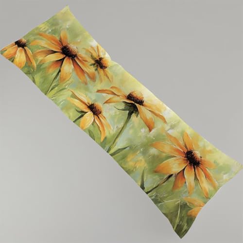 Seitenschläferkissen Bezug 150 x 50 cm Gelb Kissenbezug Gänseblümchen Schwangerschafts Kissen, Leinen Kopfkissenbezug Verdecktem Zip Lang Pillow Case Atmungsaktiv Seitenschläfer Body Pillow Y4-115 Seitenschläferkissen Bezug 150 x 50 cm Gelb Kissenbezug Gänseblümchen Schwangerschafts Kissen, Leinen Kopfkissenbezug Verdecktem Zip Lang Pillow Case Atmungsaktiv Seitenschläfer Body Pillow Y4-115 von Thooaixy