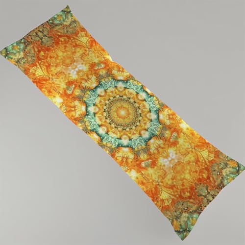 Seitenschläferkissen Bezug 180 x 60 cm Orange Kissenbezug Mandala Schwangerschafts Kissen, Leinen Kopfkissenbezug Verdecktem Zip Lang Pillow Case Atmungsaktiv Weich Seitenschläfer Body Pillow Y4-153 Seitenschläferkissen Bezug 180 x 60 cm Orange Kissenbezug Mandala Schwangerschafts Kissen, Leinen Kopfkissenbezug Verdecktem Zip Lang Pillow Case Atmungsaktiv Weich Seitenschläfer Body Pillow Y4-153 von Thooaixy