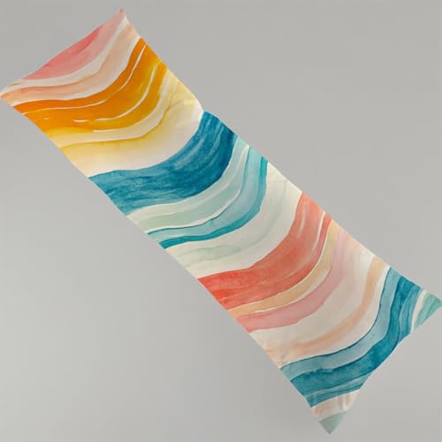 Seitenschläferkissen Bezug 180 x 60 cm Schmucklos Kissenbezug Streifen Schwangerschafts Kissen, Leinen Kopfkissenbezug Verdecktem Zip Lang Pillow Case Atmungsaktiv Seitenschläfer Body Pillow Y4-132 Seitenschläferkissen Bezug 180 x 60 cm Schmucklos Kissenbezug Streifen Schwangerschafts Kissen, Leinen Kopfkissenbezug Verdecktem Zip Lang Pillow Case Atmungsaktiv Seitenschläfer Body Pillow Y4-132 von Thooaixy